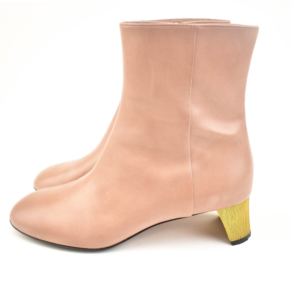 GUCCI Betis Glamour Pink Mauve Leather Boots - Picture 4 of 8